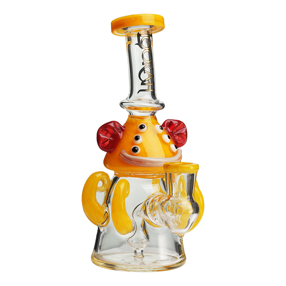 Lookah 10” Mini Cute Six Eyes Clown Octopus Dab Rig (WPC1213) Yellow