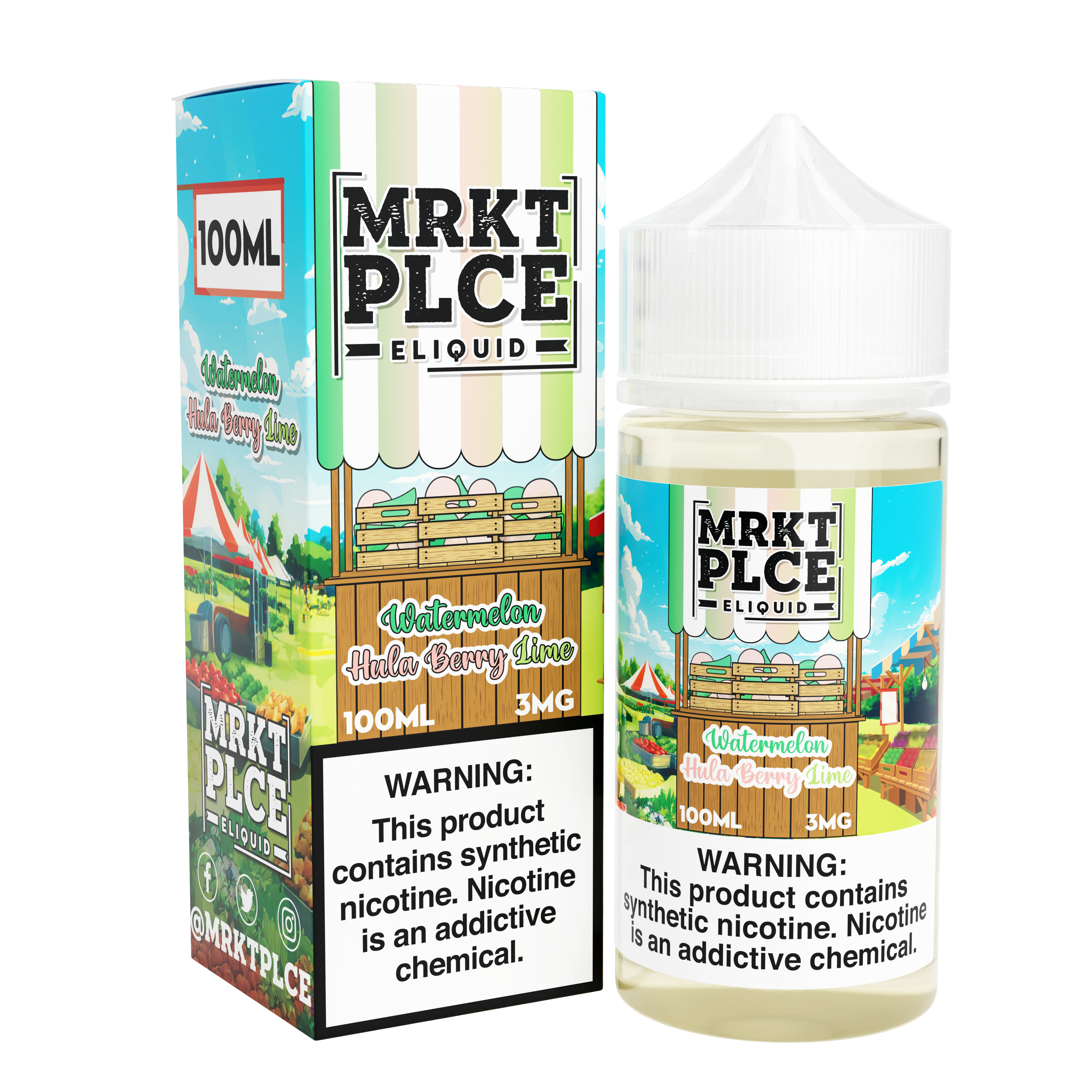 Watermelon Hula Berry Lime by MRKT PLCE Series 100mL with Packaging