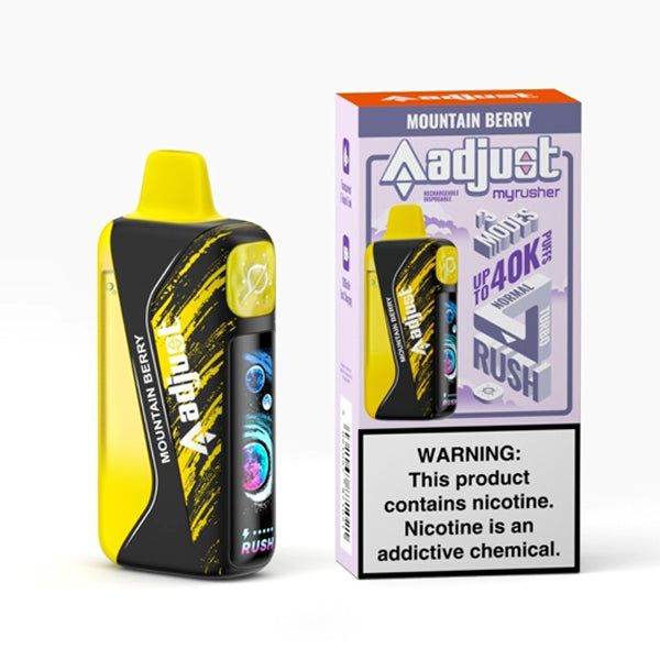 Adjust MyRusher Disposable mountain berry with packaging