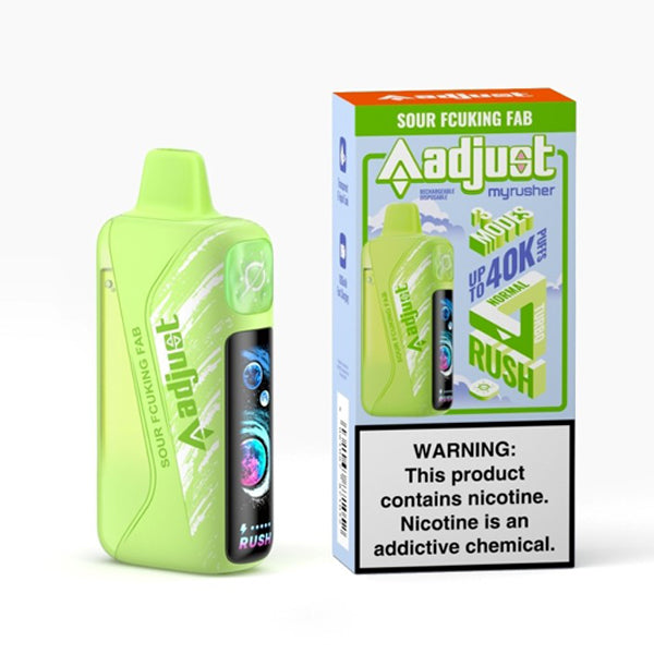 Adjust MyRusher Disposable sour fcuking fab with packaging
