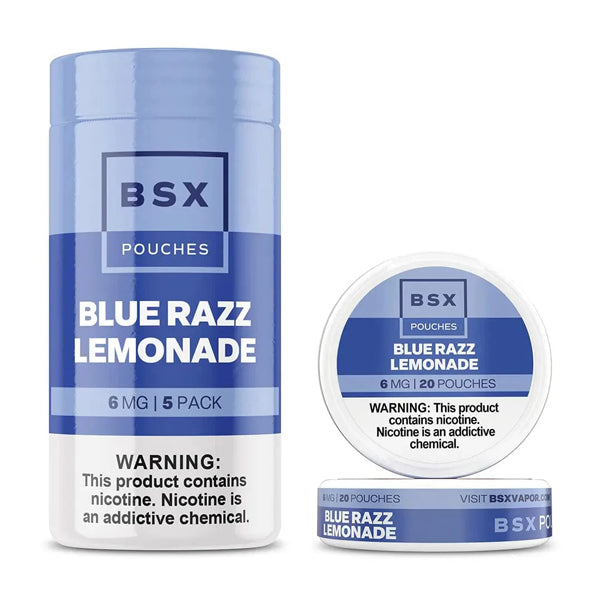 Basix Nicotine Pouches (20ct Can)(5-Can Pack) blue razz lemonade