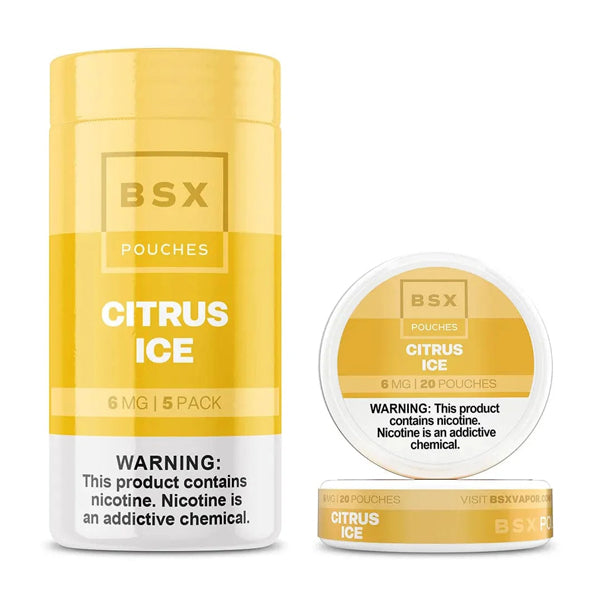 Basix Nicotine Pouches (20ct Can)(5-Can Pack) citrus ice