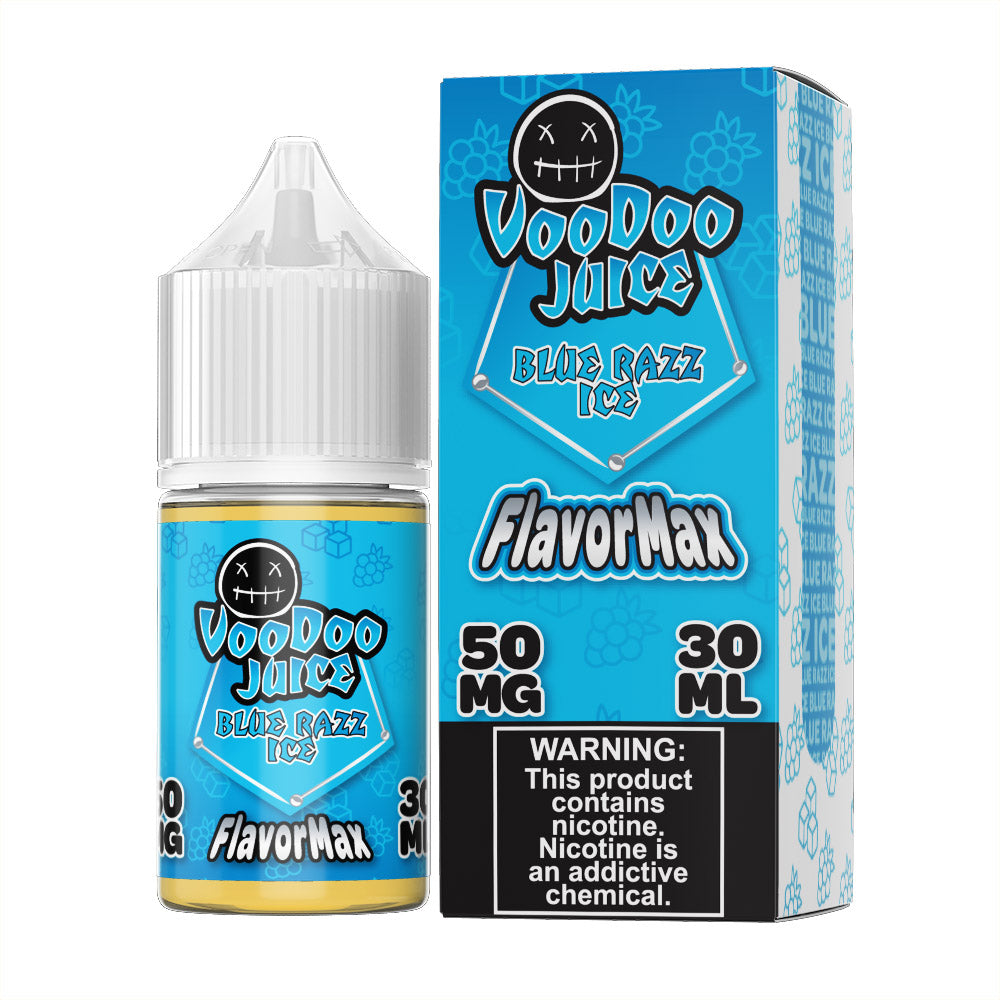 Blue Razz Ice by Voodoo Juice FlavorMax Salts Series 30mL 50mg With Packaging