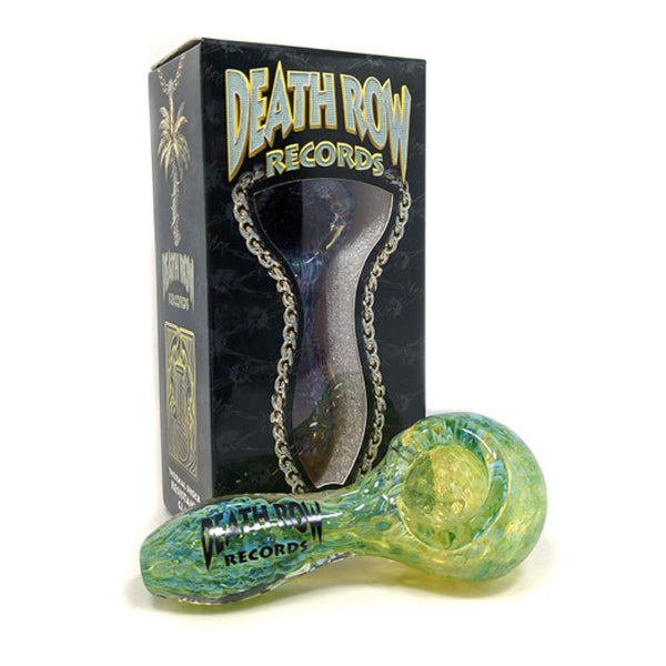 Death Row Records (Hand Pipe) 3.75" US Color Frit Spoon green with packaging