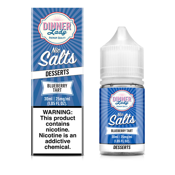 Dinner Lady Blueberry Tart TFN 30mL Salt Nicotine Vape Juice with packaging