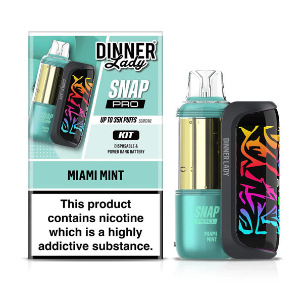 Dinner Lady Snap Pro Disposable (Dispo + Power Dock) miami mint with packaging