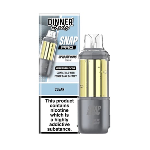 Dinner Lady Snap Pro Disposable Pod Only clear with packaging