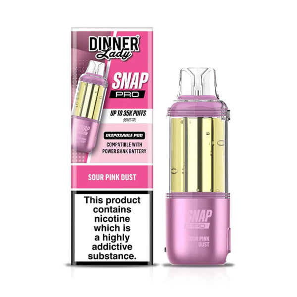 Dinner Lady Snap Pro Disposable Pod Only sour pink dust with packaging