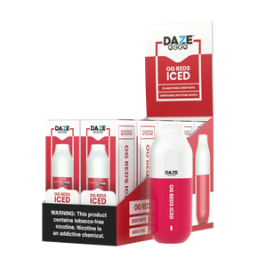 Daze Egge Disposable | 3000 Puffs | 7mL Og Reds Iced with Packaging