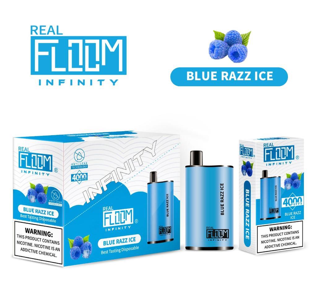 Floom Infinity Disposable | 4000 Puffs | 10mL Blue Razz Ice with Packaging and Box