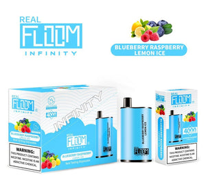 Floom Infinity Disposable | 4000 Puffs | 10mL Blueberry Raspberry Lemon Ice  with Packaging and Box