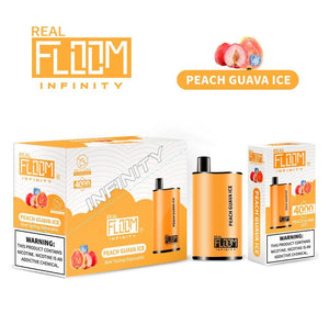 Floom Infinity Disposable | 4000 Puffs | 10mL Peach Guava Ice with Packaging and Box