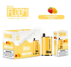 Floom Infinity Disposable | 4000 Puffs | 10mL Strawberry Mango with Packaging and Box