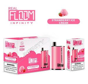 Floom Infinity Disposable | 4000 Puffs | 10mL Strawberry Ice Cream with Packaging and Box