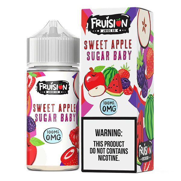 Sweet Apple Sugar Baby by Frusion E-Juice 100mL (Freebase) with Packaging