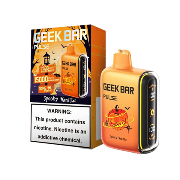 Geek Bar Pulse Disposable - Spooky Vanilla with packaging