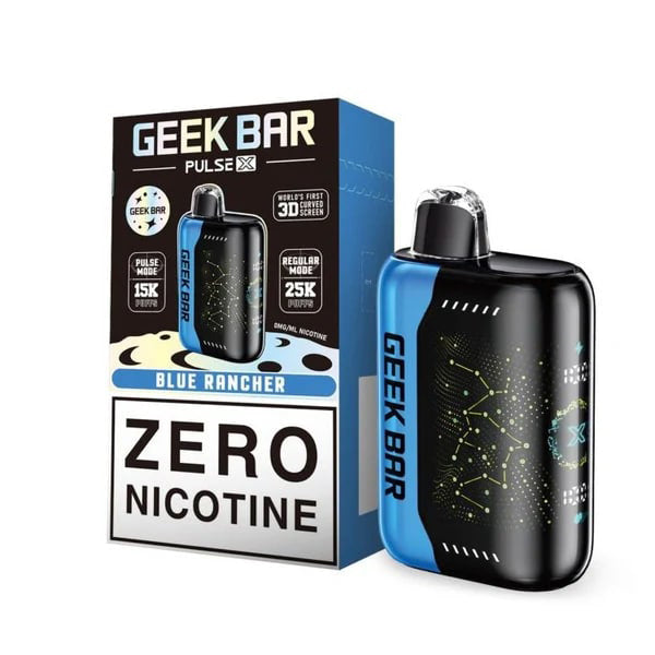 Geek Bar Pulse X ZERO Disposable Blue Rancher with packaging