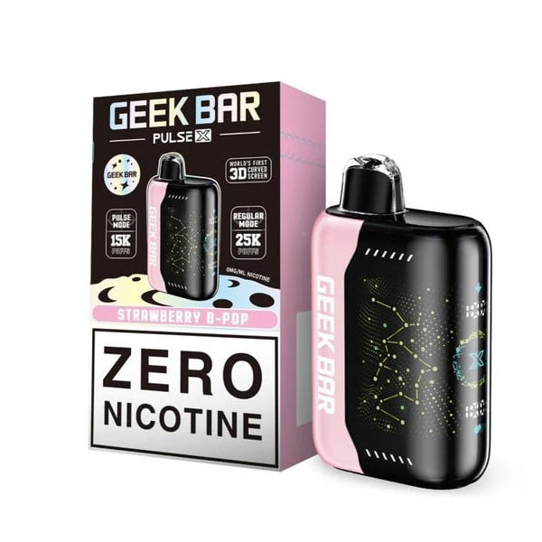 Geek Bar Pulse X ZERO Disposable strawberry b-pop with packaging