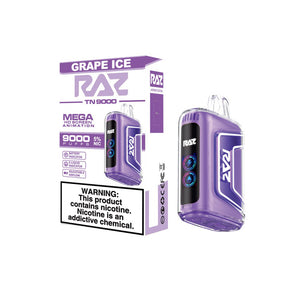 RAZ TN9000 Disposable grape ice with packaging