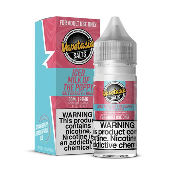 Iced Milk of the Poppy by Vapetasia Salts 30ml with Packaging