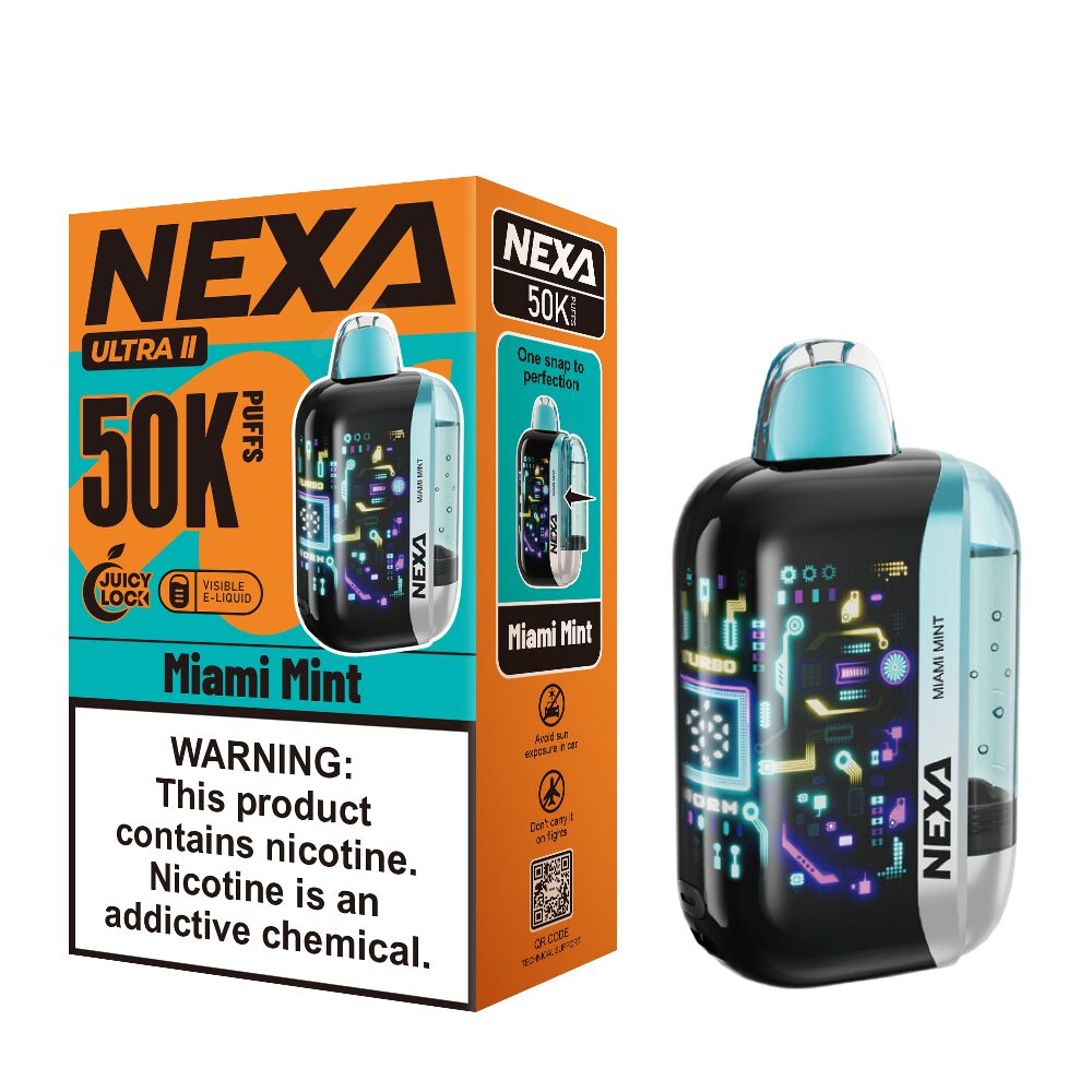 NEXA Ultra 2 Disposable Miami Mint with packaging