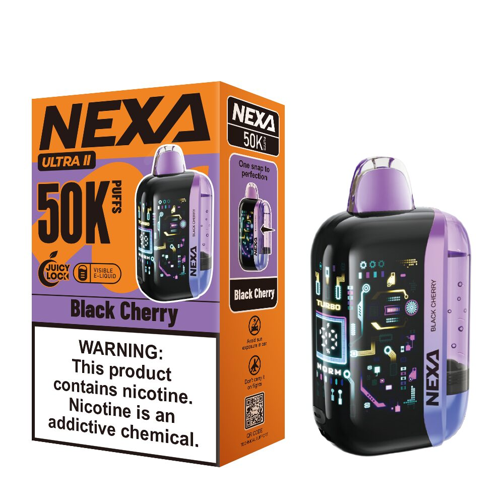 NEXA Ultra 2 Disposable Black Cherry with packaging