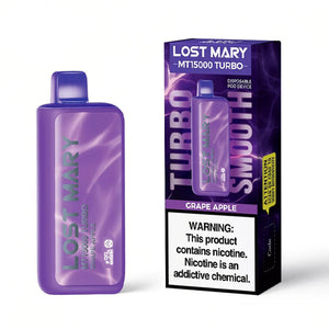 Lost Mary MT15000 Turbo Disposable grape apple with packaging