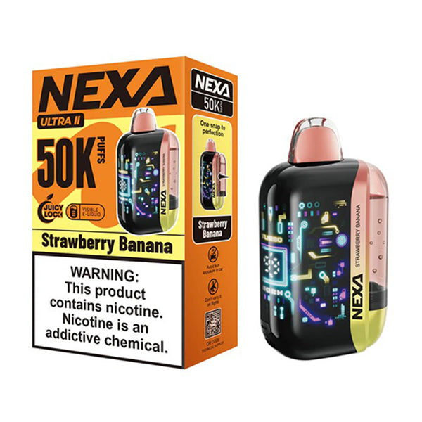 NEXA Ultra 2 Disposable strawberry banana with packaging
