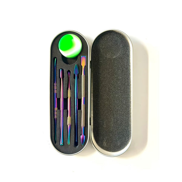 Non branded  DB54 Titanium Rainbow Dabber Kit with Silicone Dish