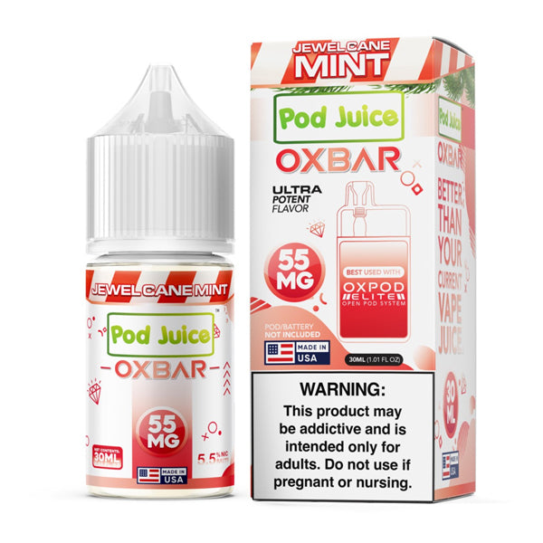 Jewel Cane Mint Oxbar Pod Juice Edition Salts 30mL with packaging