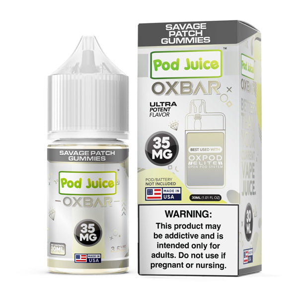 Savage Patch Gummies Oxbar Pod Juice Edition Salts 30mL with packaging