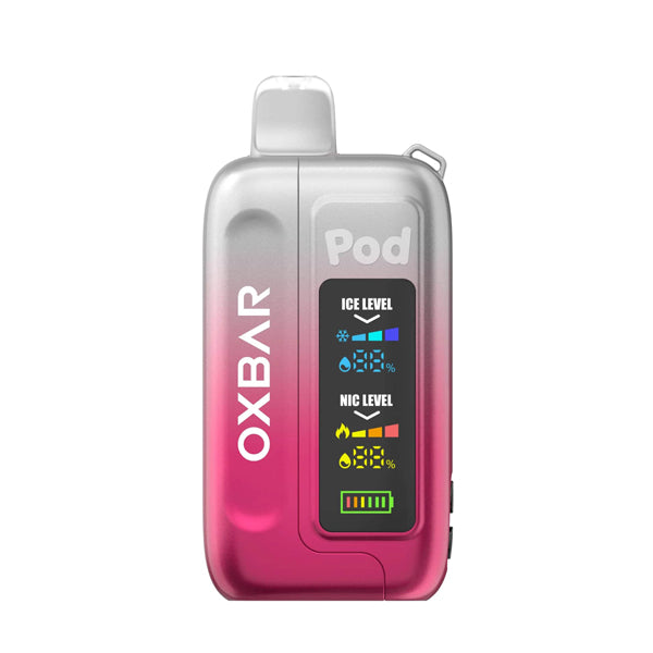 Oxbar Ice-Nic Control Pod Juice Edition E-Cig Disposable 35000 Puffs 14mL 50mg Clear Crimson