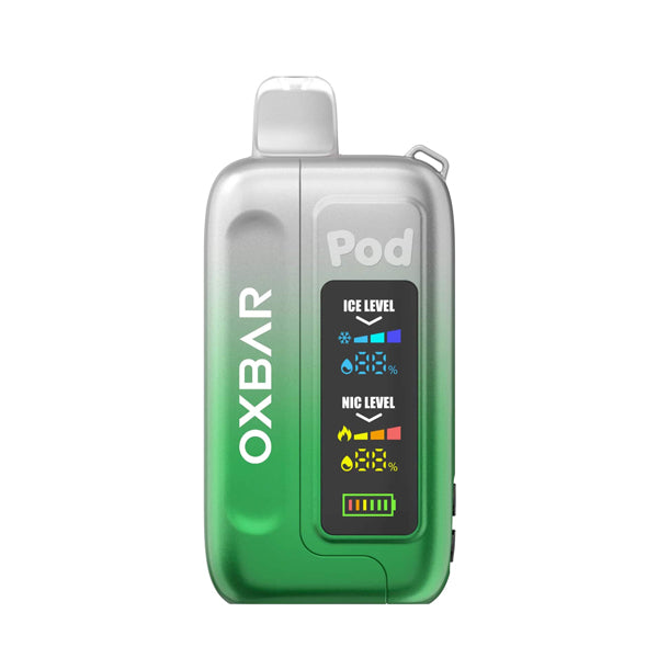 Oxbar Ice-Nic Control Pod Juice Edition E-Cig Disposable 35000 Puffs 14mL 50mg Clear Emerald