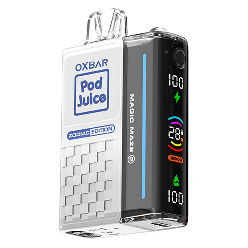 Oxbar Magic Maze 2.0 Pod Juice E-Cig Disposable 30000 Puffs 13mL 50mg Clear Blue