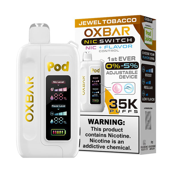 Oxbar Nic-Switch Pod Juice Edition Disposable jewel tobacco with packaging