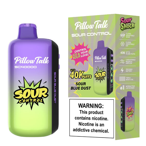 Pillow Talk SC40000 Disposable sour blue dust with packaging