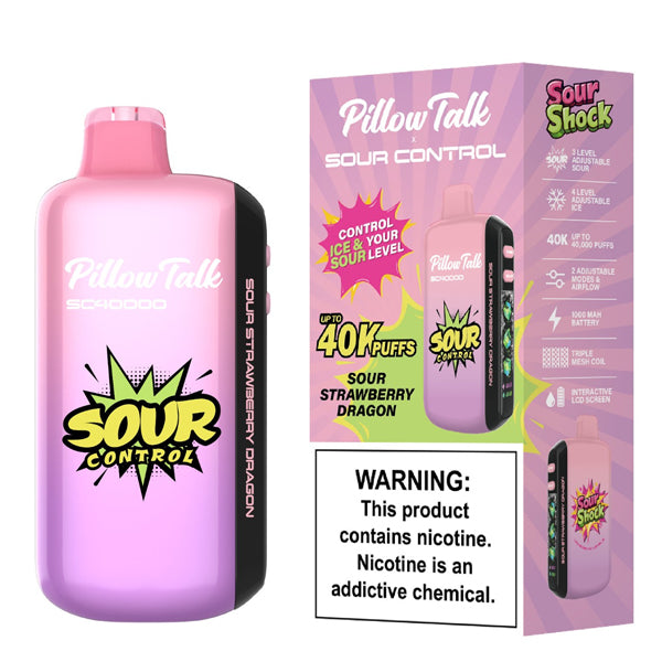 Pillow Talk SC40000 Disposable sour strawberry dragon with packaging