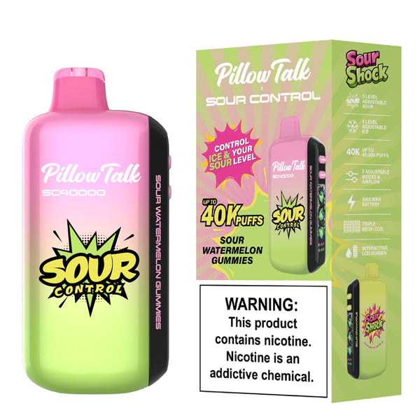 Pillow Talk SC40000 Disposable sour watermelon gummies with packaging