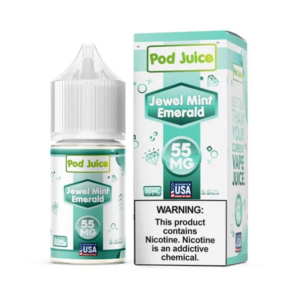 Jewel Mint Emerald | Pod Juice Salts | 30mL with packaging