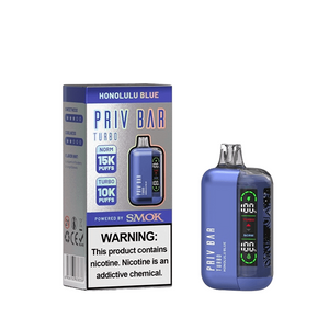Priv Bar Turbo (16mL) 50mg Disposable honolulu blue with packaging