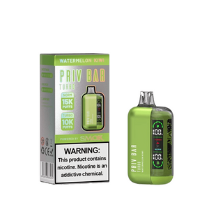 Priv Bar Turbo (16mL) 50mg Disposable watermelon kiwi with packaging