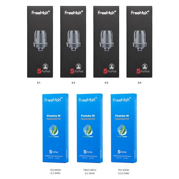 FreeMax Fireluke Mesh Replacement Coils (Pack of 5) Group Photo