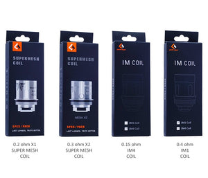 GeekVape Super Mesh & IM Replacement Coils (Pack of 5) - Group Photo Packaging