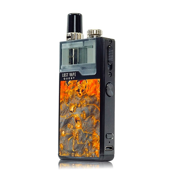 Lost Vape Quest Orion Q Pod Device  Full Kit Black Ochre Stabwood