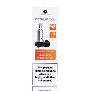 Lost Vape Orion Plus DNA Replacement Coils (Pack of 5) 0.5ohm packaging only