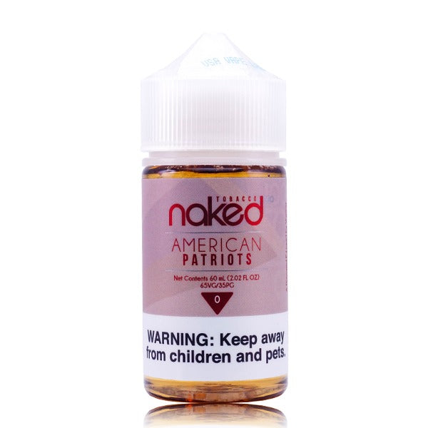 American Patriots by Naked 100 Tobacco 60ml Bottle