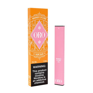 Oro Disposable | 300 Puffs | 1.3mL Mango Lychee 5% with Packaging