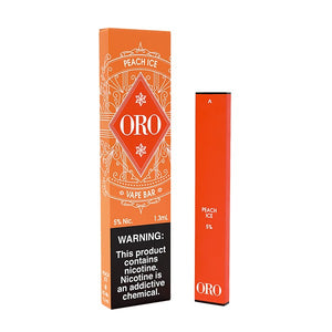 Oro Disposable | 300 Puffs | 1.3mL Peach Ice 5% with Packaging