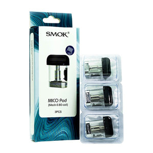 SMOK MICO Replacement Pod Cartridges (Pack of 3) 0.8 ohm with packaging