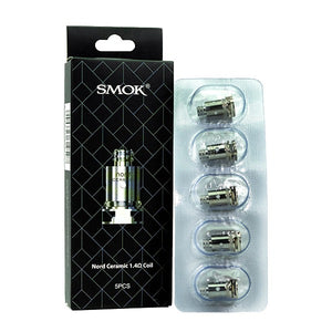 SMOK Nord Replacement Coils (Pack of 5) - Nord Ceramic 1.4ohm Coil With Packaging
